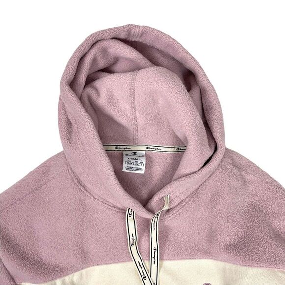 Champion Vintage Logo Fleece Hoodie in Lavender Mauve - Picture 7 of 12